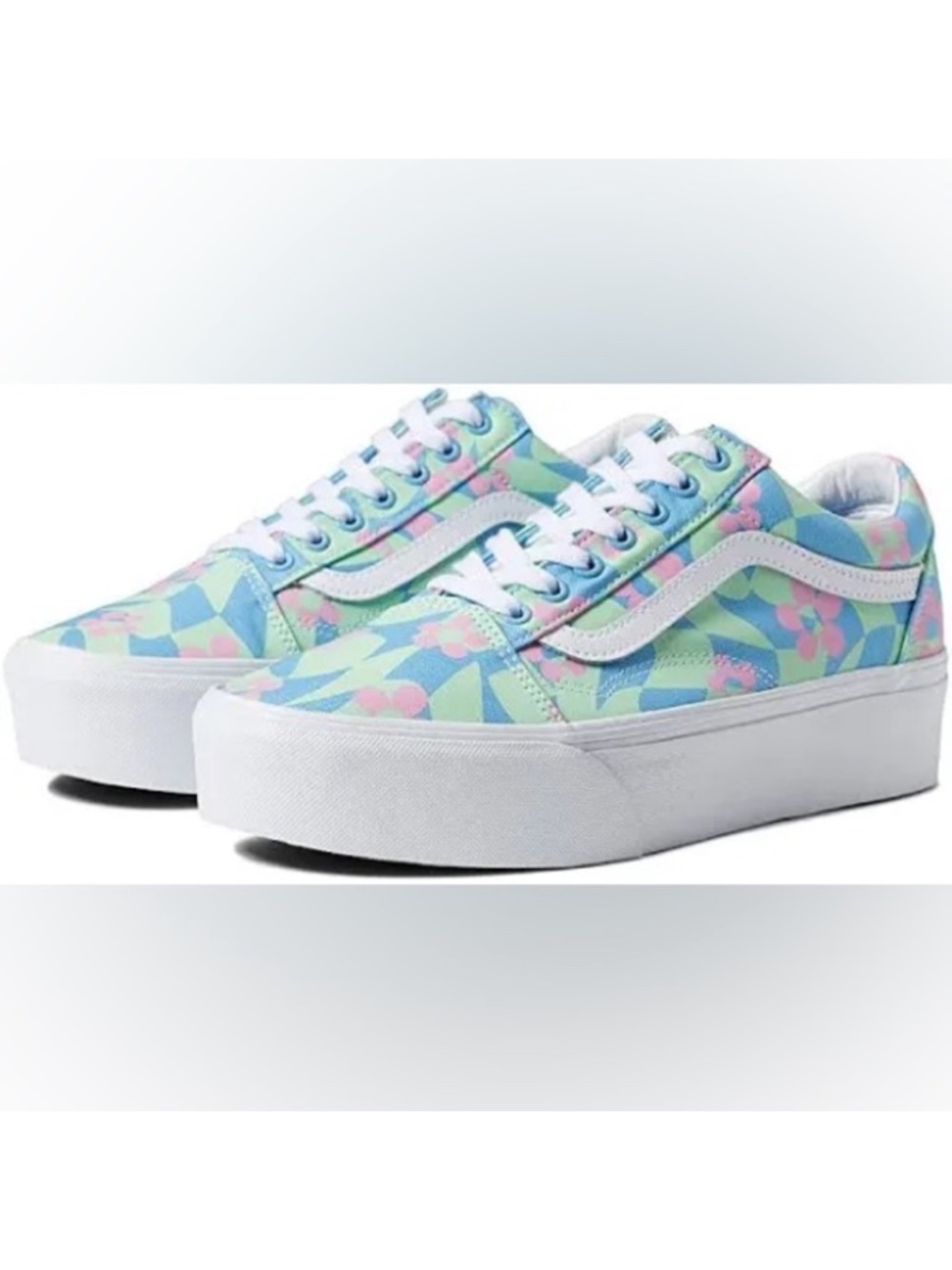 Platform Floral Vans - Picture 2 of 2